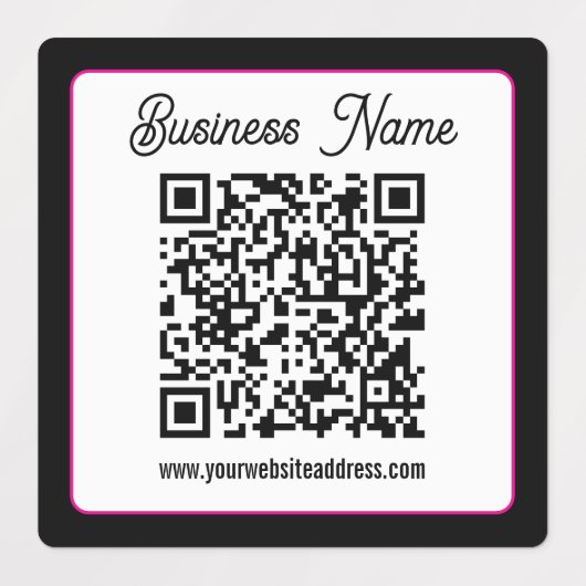 QR-code met script cursief handschrift Labels (Design 2)