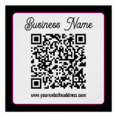 QR-code met script cursief handschrift Perfect Poster (Voorkant)