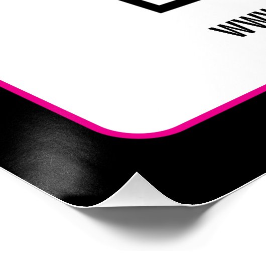 QR-code met script cursief handschrift Perfect Poster (Hoek)