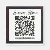 QR-code met script cursief handschrift Servet (Voorkant)