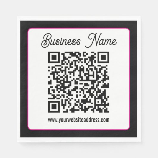 QR-code met script cursief handschrift Servet (Voorkant)