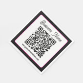 QR-code met script cursief handschrift Servet (Hoek)