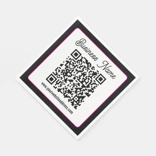 QR-code met script cursief handschrift Servet (Hoek)