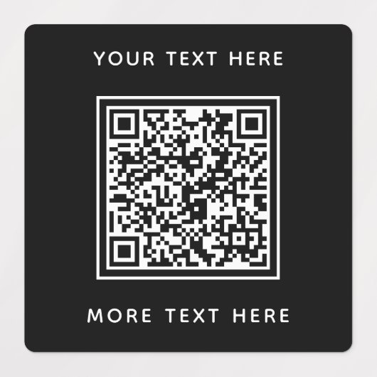 QR-code met tekst Black Business Labels (Design 1)