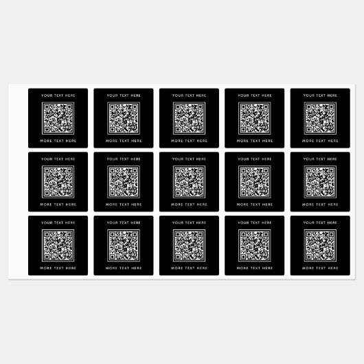 QR-code met tekst Black Business Labels (Vel)