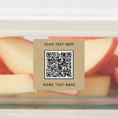 QR-code met tekst bruin document zaken Labels (Aangebracht)