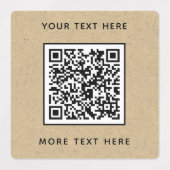 QR-code met tekst bruin document zaken Labels (Design 1)