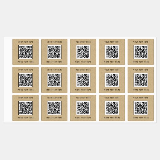 QR-code met tekst bruin document zaken Labels (Vel)