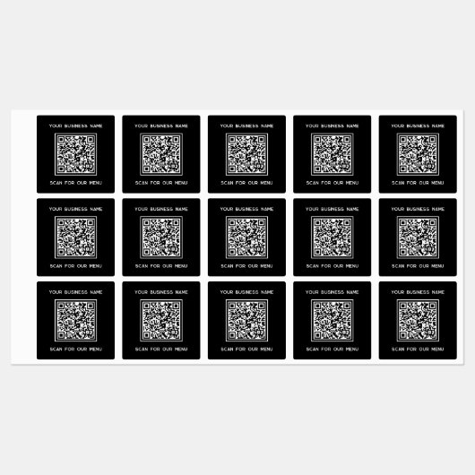 QR-code met tekst Business Scan for Menu Labels (Vel)