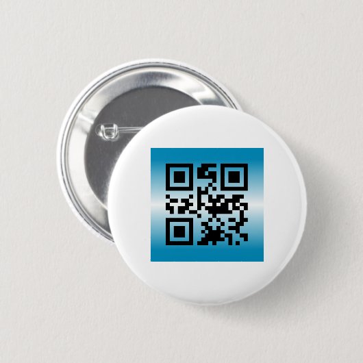 QR-code® met tekst: WELKOM Ronde Button 5,7 Cm (Voorkant /achterkant)