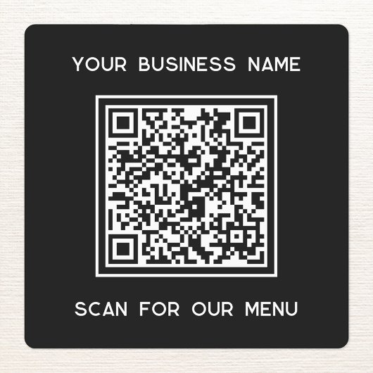 QR-code met tekst Zakelijk scannen voor menu Labels