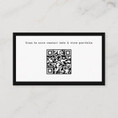 QR-code met zwarte rand professioneel aangepaste l Visitekaartje (Achterkant)
