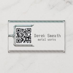 QR-code metaal werkkaart Visitekaartje