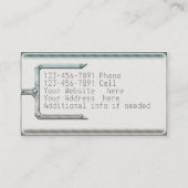 QR-code metaal werkkaart Visitekaartje (Achterkant)