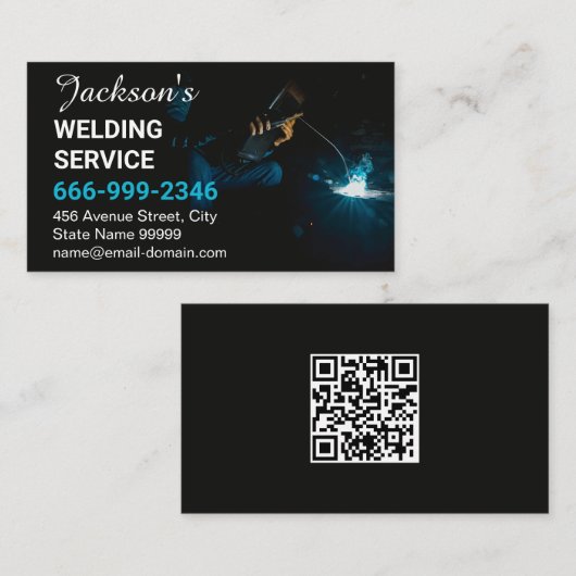 QR-code metaalgietersfabrikant Visitekaartje (Voorkant / Achterkant)