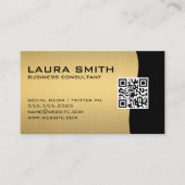 QR-code / Metaalgoud Visitekaartje (Voorkant)