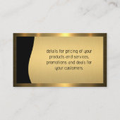 QR-code/metalen goudgrens Visitekaartje (Achterkant)