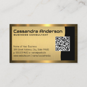 QR-code/metalen goudgrens Visitekaartje