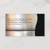 QR-code / metalen zilveren klinknagels Visitekaartje (Achterkant)