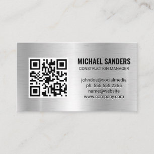 QR-code   Metallic achtergrond Visitekaartje