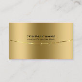 QR Code Metallic Faux Goud en Wit Visitekaartje (Voorkant)