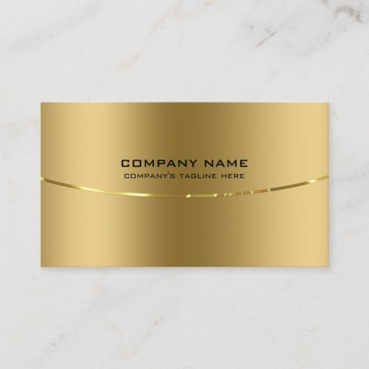 QR Code Metallic Faux Goud en Wit Visitekaartje (Voorkant)