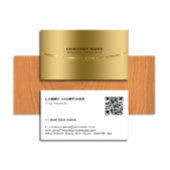 QR Code Metallic Faux Goud en Wit Visitekaartje