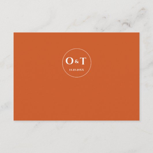 QR Code Metallic Roos Goud Sinaasappel Details Huw Informatiekaartje (Achterkant)