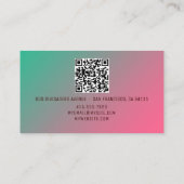 QR Code Miami Blend Name Professional Contactkaartje (Achterkant)
