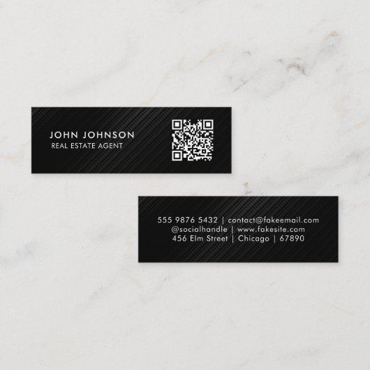 QR Code Mini Visitekaartje (Voorkant / Achterkant)