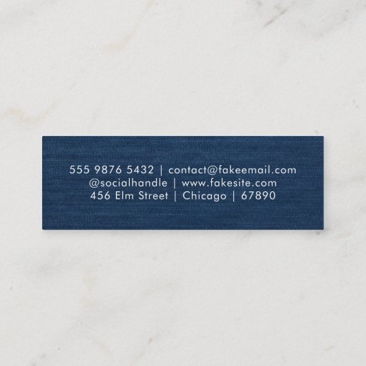 QR Code Mini Visitekaartje (Achterkant)