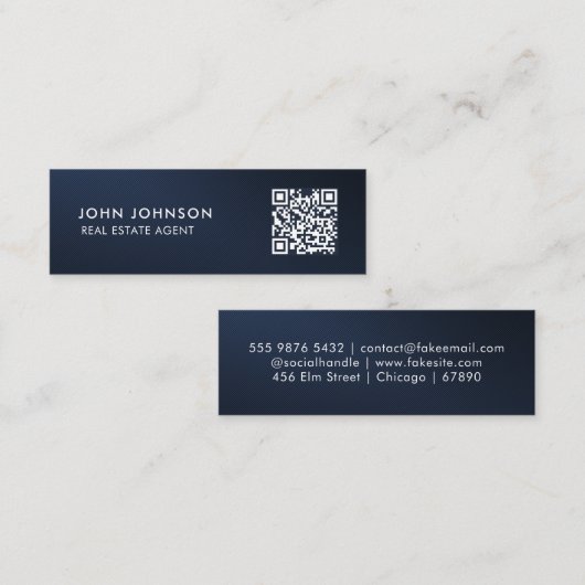 QR Code Mini Visitekaartje (Voorkant / Achterkant)