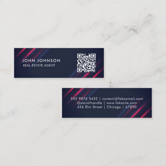 QR Code Mini Visitekaartje (Voorkant / Achterkant)