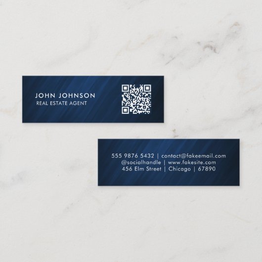 QR Code Mini Visitekaartje (Voorkant / Achterkant)