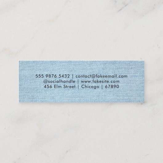 QR Code Mini Visitekaartje (Achterkant)