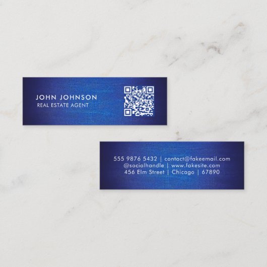 QR Code Mini Visitekaartje (Voorkant / Achterkant)