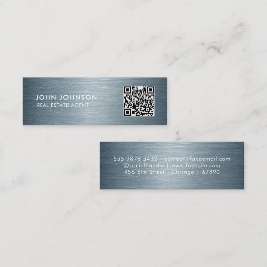 QR Code Mini Visitekaartje (Voorkant / Achterkant)