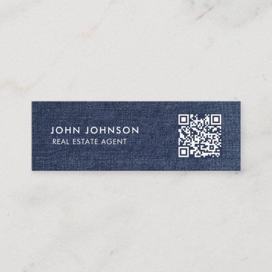 QR Code Mini Visitekaartje (Voorkant)