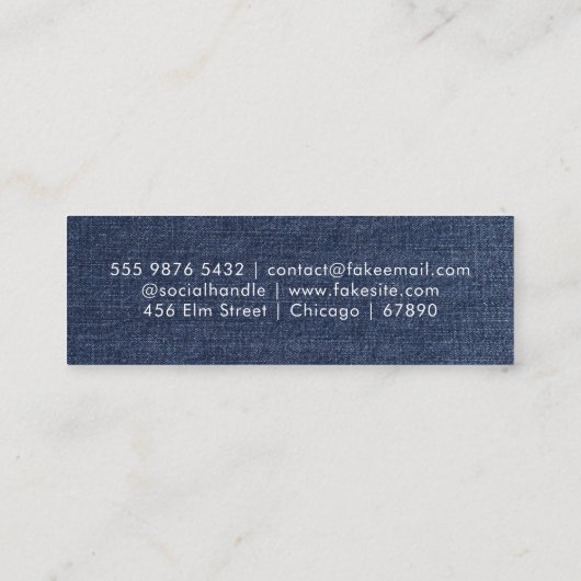 QR Code Mini Visitekaartje (Achterkant)