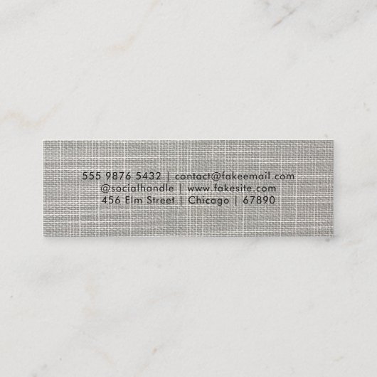 QR Code Mini Visitekaartje (Achterkant)