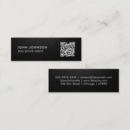 QR Code Mini Visitekaartje (Voorkant / Achterkant)