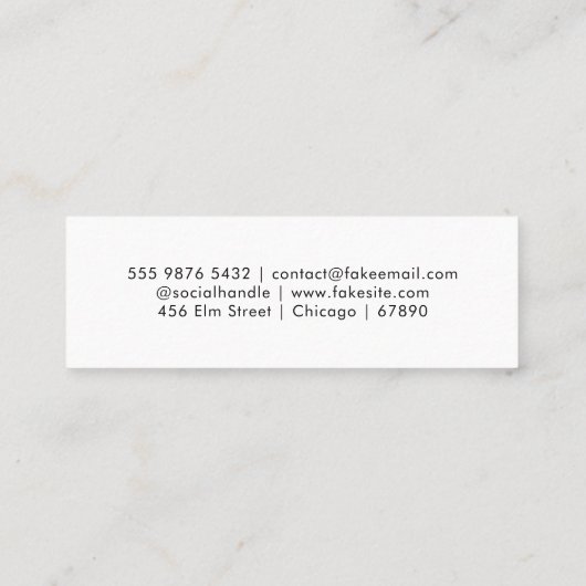 QR Code Mini Visitekaartje (Achterkant)