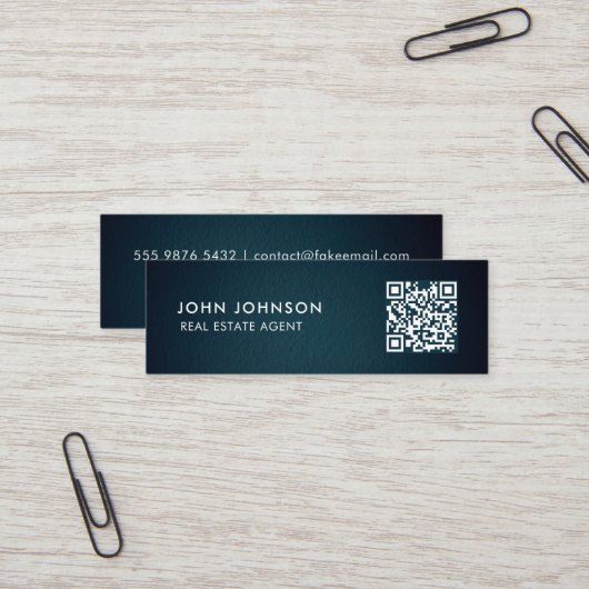 QR Code Mini Visitekaartje (Voorkant / Achterkant in situ)