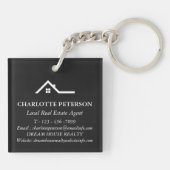 QR Code Minimaal Luxe Makelaar Marketing Cadeau Sleutelhanger (Achterkant)
