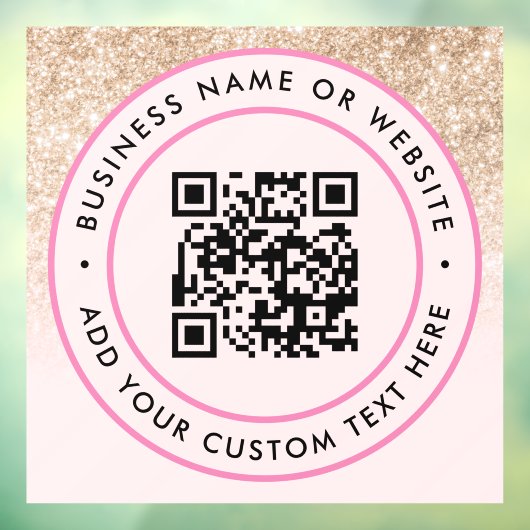 QR-code | Minimaal scanbare ronde voor bedrijven Raamsticker (Vel 3)