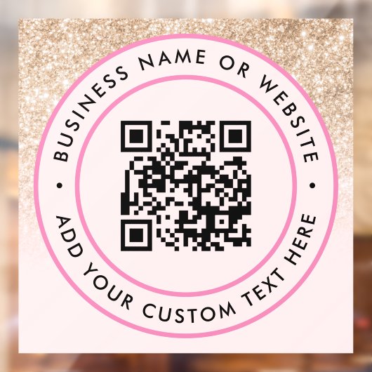 QR-code | Minimaal scanbare ronde voor bedrijven Raamsticker (Vel 2)