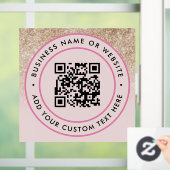 QR-code | Minimaal scanbare ronde voor bedrijven Raamsticker (Huis)