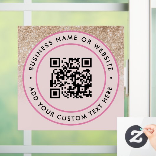 QR-code | Minimaal scanbare ronde voor bedrijven Raamsticker (Huis)