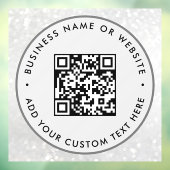 QR-code | Minimaal scanbare ronde voor bedrijven Raamsticker (Vel 3)