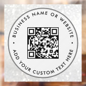 QR-code | Minimaal scanbare ronde voor bedrijven Raamsticker (Vel 2)